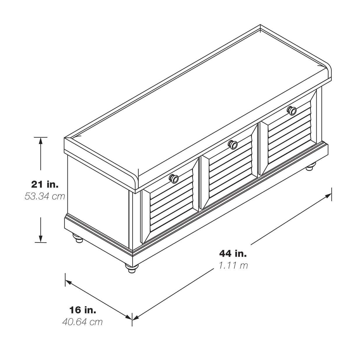 Dover Coastal Lift-Top Storage Bench with Shutter Face Styling, Distressed White Finish