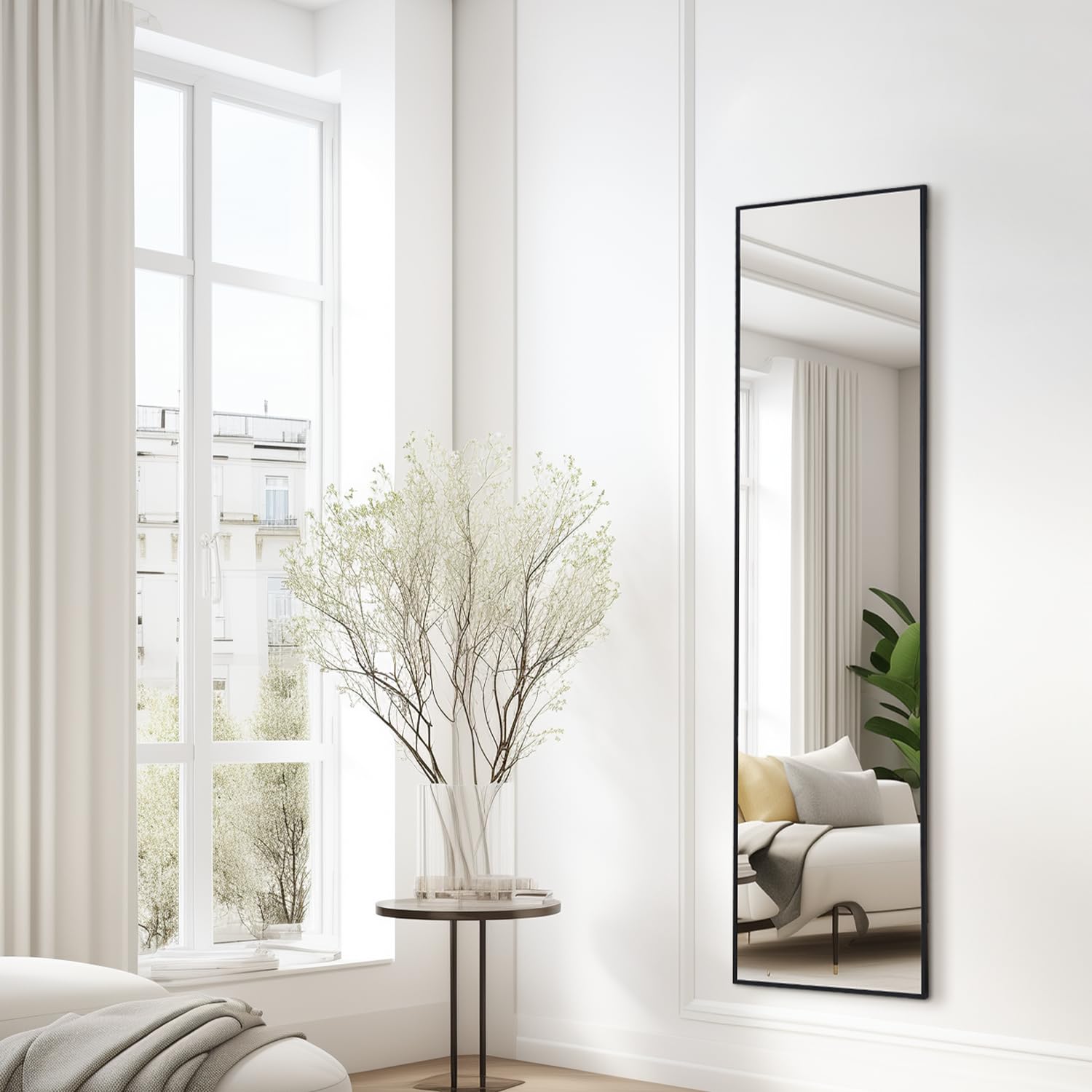 Full Length Mirrors 55"x15" Rectangle Mirror Black Mirror Full Body Mirror
