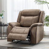 Leather Massage Recliner Chair with Heat Vibration and Overstuffed Arm