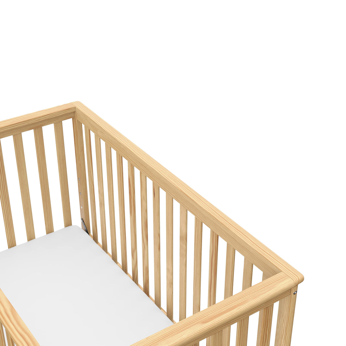 4-in-1 Convertible Crib (Natural) - Converts to Daybed, Toddler Bed, and Full-Size Bed,