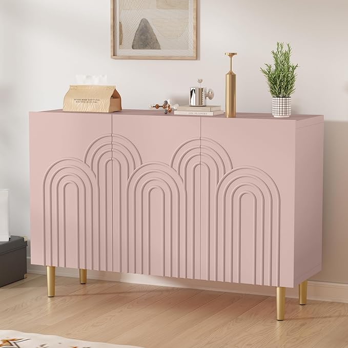 Sideboard Buffet Cabinet with Cloud Relief, Accent Cabinet