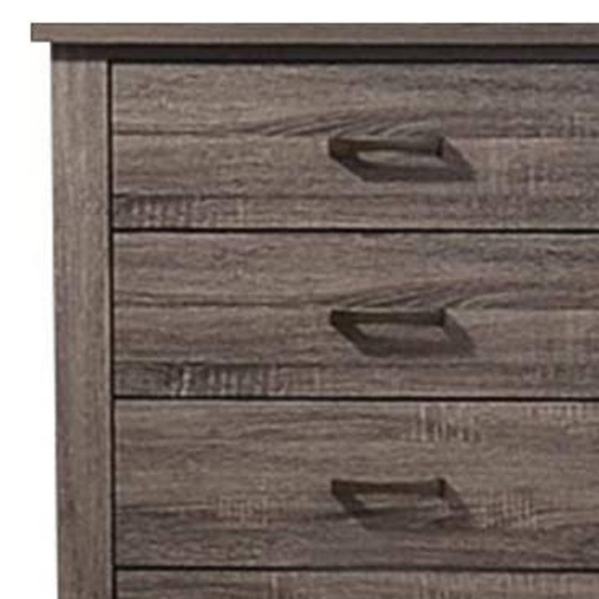 Soma 49 Inch Rustic 5 Drawer Tall Dresser Chest, Bar Handles