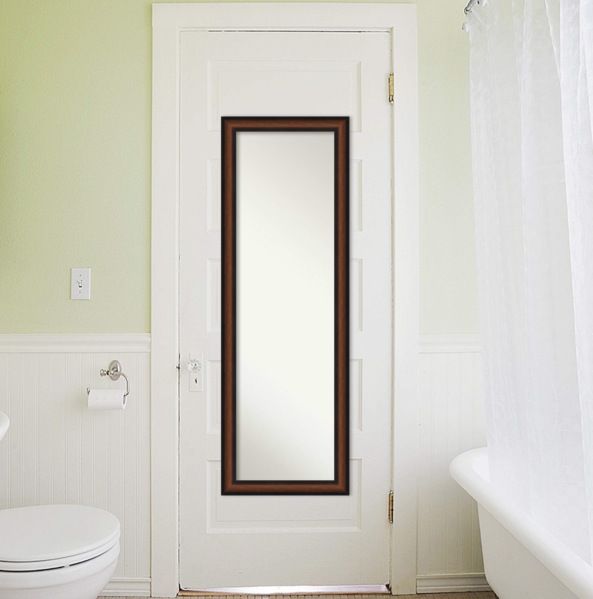 Door Wall Mirror, Full Length Mirror , Yale Walnut Full Body Mirror