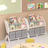 Kids Bookshelf Small 4 Sling Wood Book Rack Kids Room Bookcase Display Stand