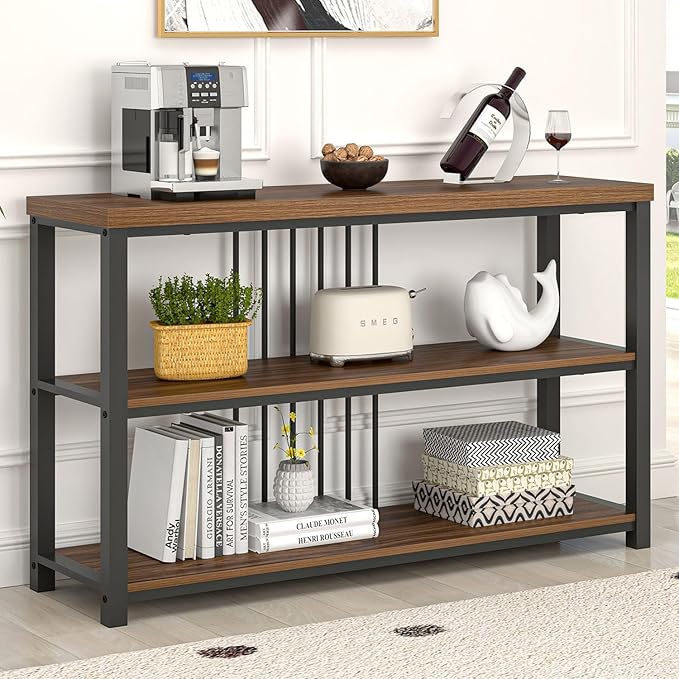 Sofa Console Table, Modern Entryway/Hallway Table for Living Room, Oak