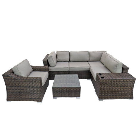 SV42-SVYN701-7P Outdoor Patio Furniture, Black