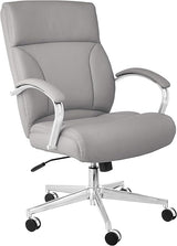 Executive Desk Chair - Ivory Bonded Leather, 275lb Capacity