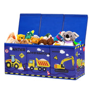 Chest Organizer with Flip Lid for Kids, Collapsible Oxford Toy Storage Box with Handles for Boys Girls, Sturdy Waterproof Storage Organizer for Bedroom Playroom Nursery, 37.7×12.5×15.7''