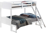 Littleton Twin Over Twin Bunk Bed with Ladder Black