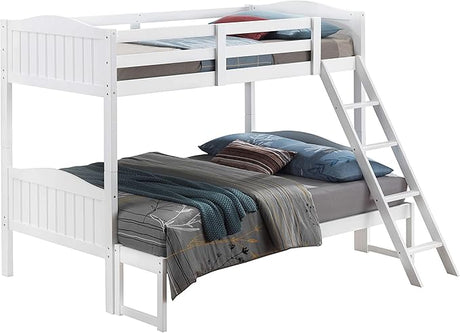 Littleton Twin Over Twin Bunk Bed with Ladder Black