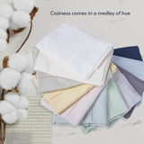 100% Cotton Sheets, White Queen Bed, 400 Thread Count Percale Weave Cooling Sheets,