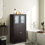 Storage Cabinet with Doors - Bathroom Floor Cabinet, Freestanding Tall Cabinet w/ 2