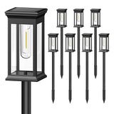 Solar Pathway Lights Outdoor, 8 Pack Upgraded Solar Outdoor Lights