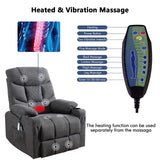 Power Lift Recliner Chairs for Elderly and Adults, Electric Lazy Sofa Chair with Heat