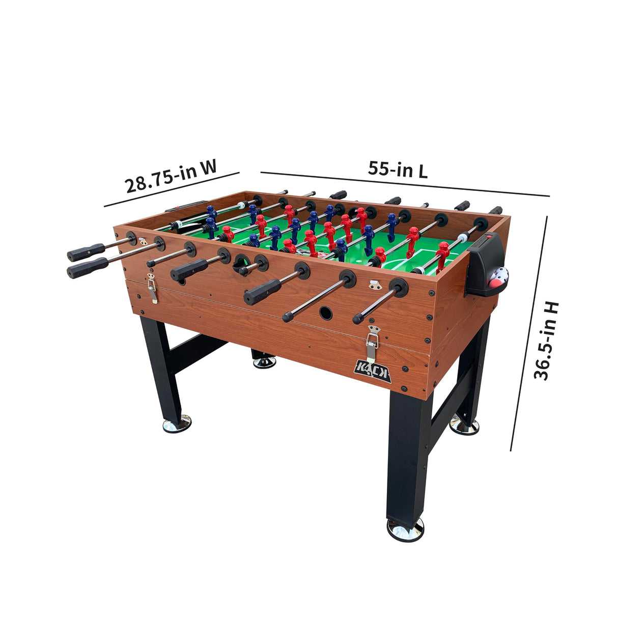 3-in-1 Multi Game Table (Brown) - Combo Game Table Set - Billiards, Air-Hockey