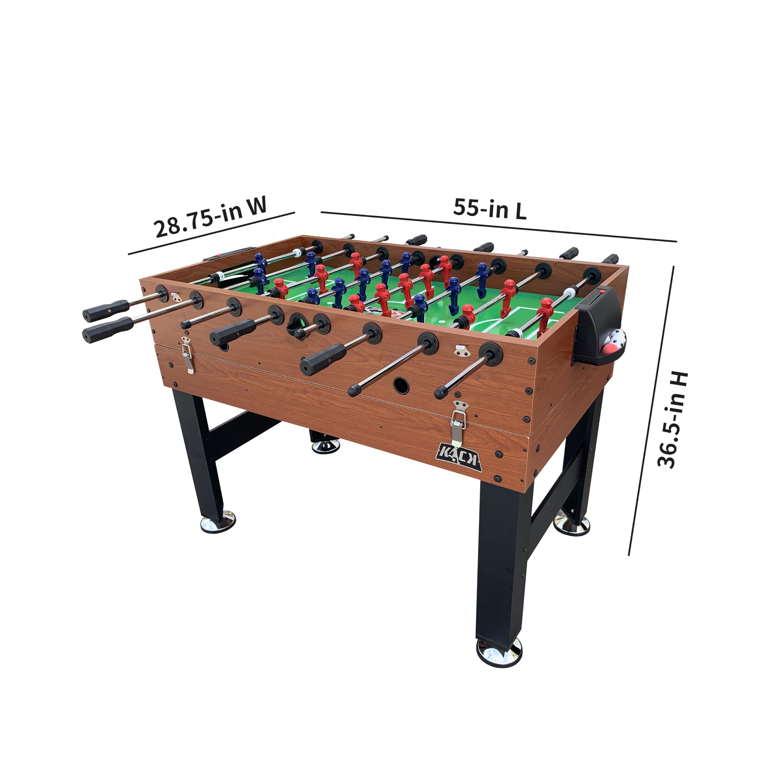 3-in-1 Multi Game Table (Brown) - Combo Game Table Set - Billiards, Air-Hockey