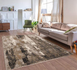 Lagos Collection Beige 6x9 Abstract Area Rug