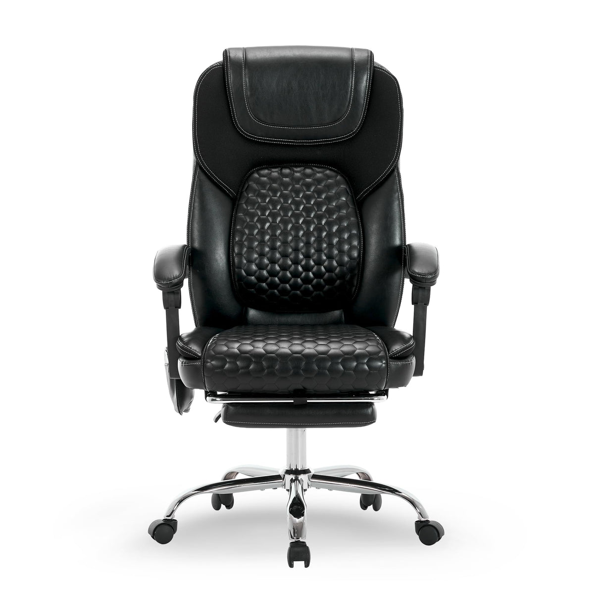 Executive Office Chair with Massage, Heat & Footrest - Ergonomic High-Back Recliner