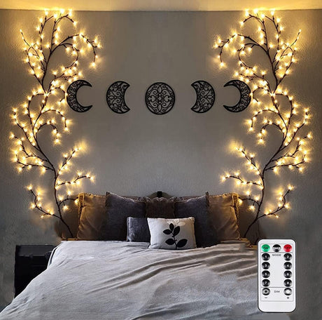 Enchanted Willow Vine Lights with Remote, Christmas Decorations DIY Vines for Room