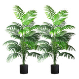 4ft 2pcs Large Artificial Plants Fake Palm Tree Tropical Palm Leaves Faux Palm