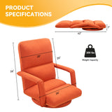 360° Swivel Floor Gaming Chair with Adjustable Backrest