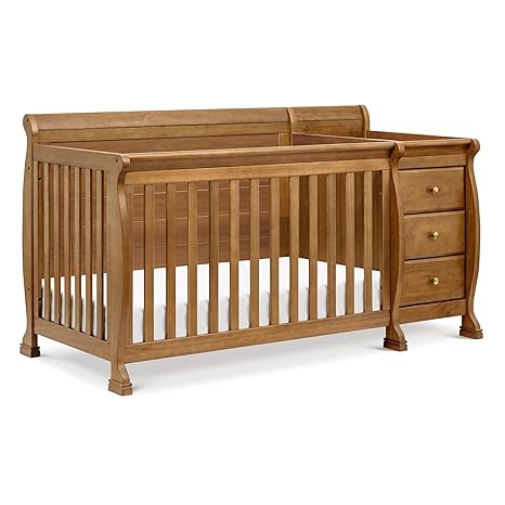 Kalani 4-in-1 Convertibe Crib and Changer Combo in Gray