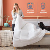 LINENSPA White Down Alternative Comforter and Duvet Insert - All-Season Comforter - Box Stitched Comforter - Bedding for Kids, Teens, and Adults - King