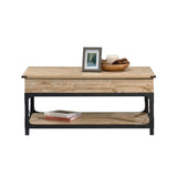 Steel River Lift-top Coffee Table, L: 41.30" x W: 22.32" x H: 18.58", Milled Mesquite Finish