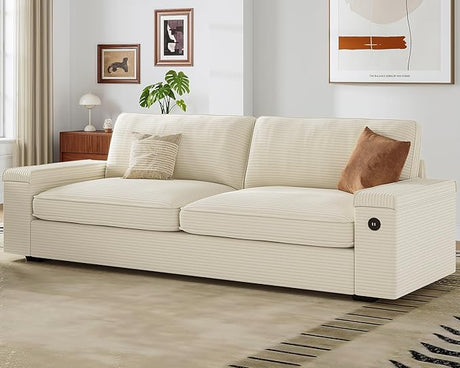 Modern Couch, Comfy Couches for Living Room, Oversized Loveseat Sofa