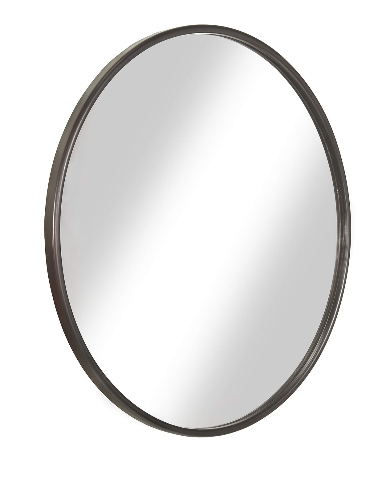 Oil Rubbed Bronze Framed Round Wall Mirror, 36" Diameter