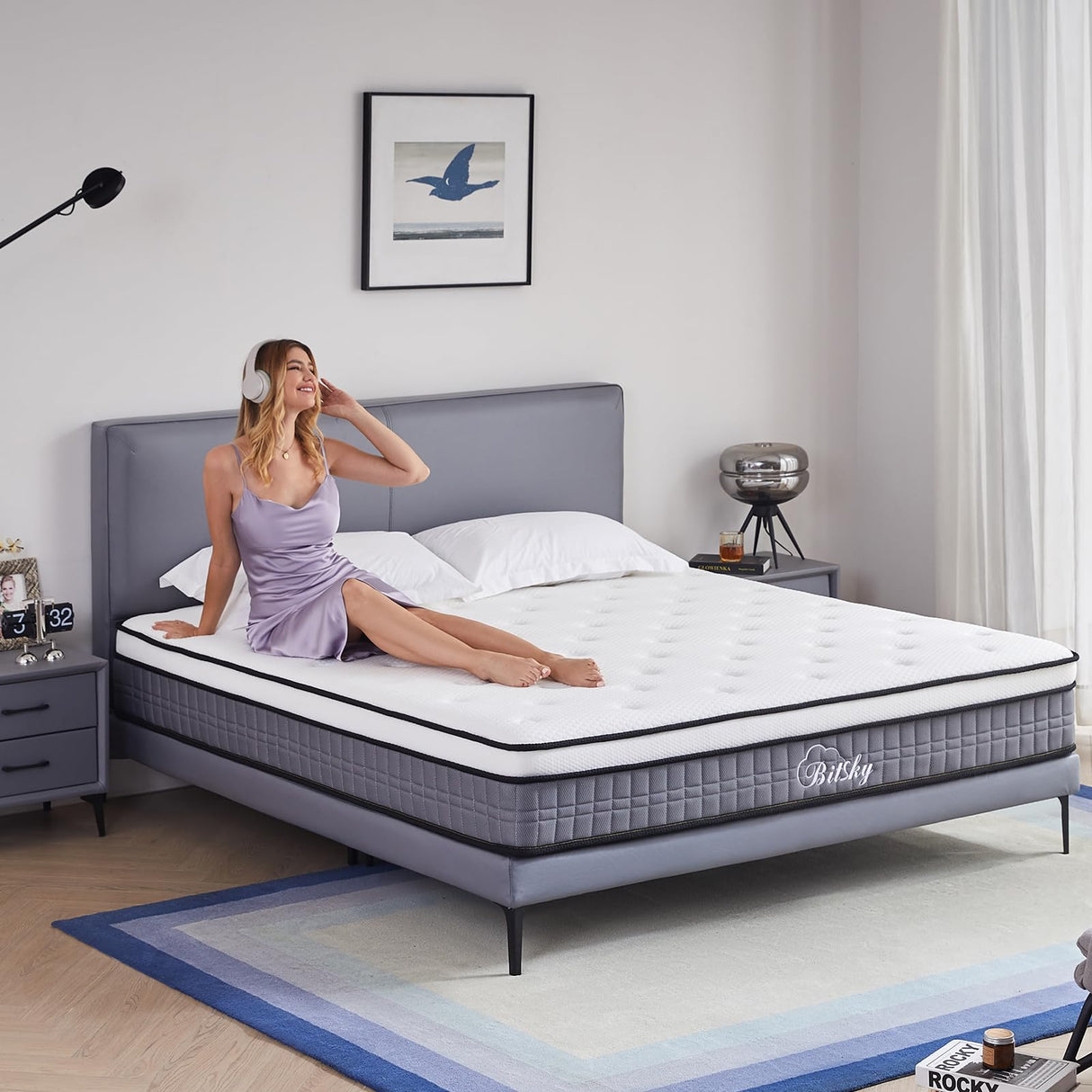 Queen Mattress - 12 inches Gel Memory Foam Hybrid Mattress in a Box, Queen Size Mattress