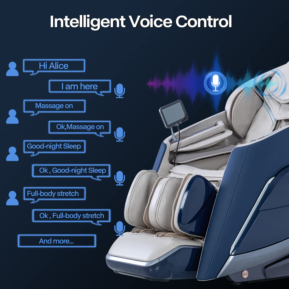 A710 4D Massage Chair, Named Alfine, Full Body Shiatsu Zero Gravity Recliner