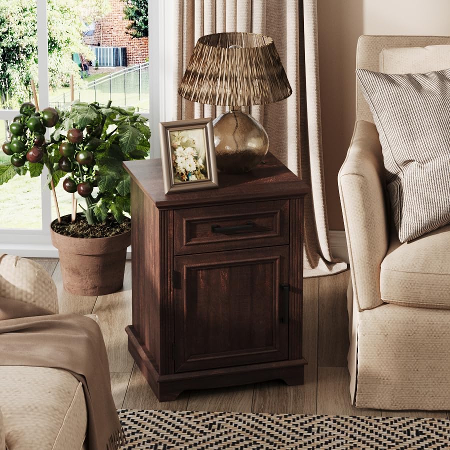 Night Stand with Drawers, Bedside Table
