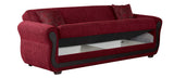 Empire Furniture USA Park Ave Collection Convertible Sofa Bed with Storage Space