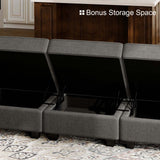 Modular Sofa with Storage Seat U Shaped Couch Modular Sectional Sofa