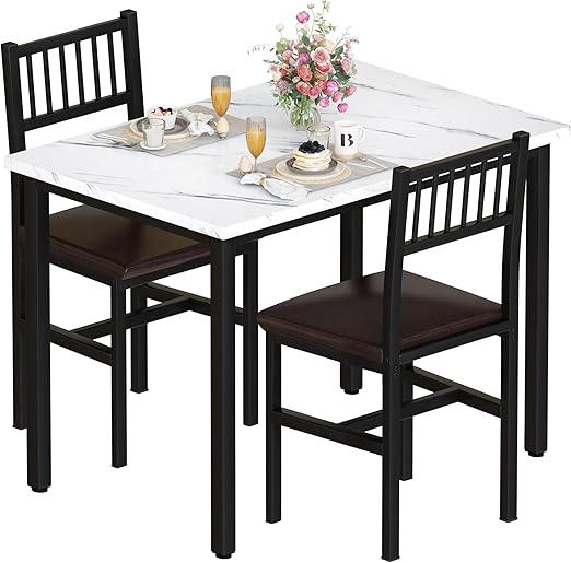 3-Piece Dining Table Set for Small Spaces