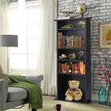 5 Tier DVD cd Storage DVD Shelf Adjustable Bookshelf Bookcase Media Storage