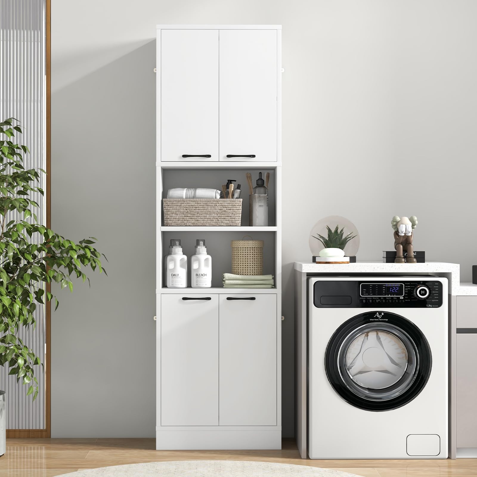 75" Tall Bathroom Storage Cabinet, Bathroom Floor Cabinet