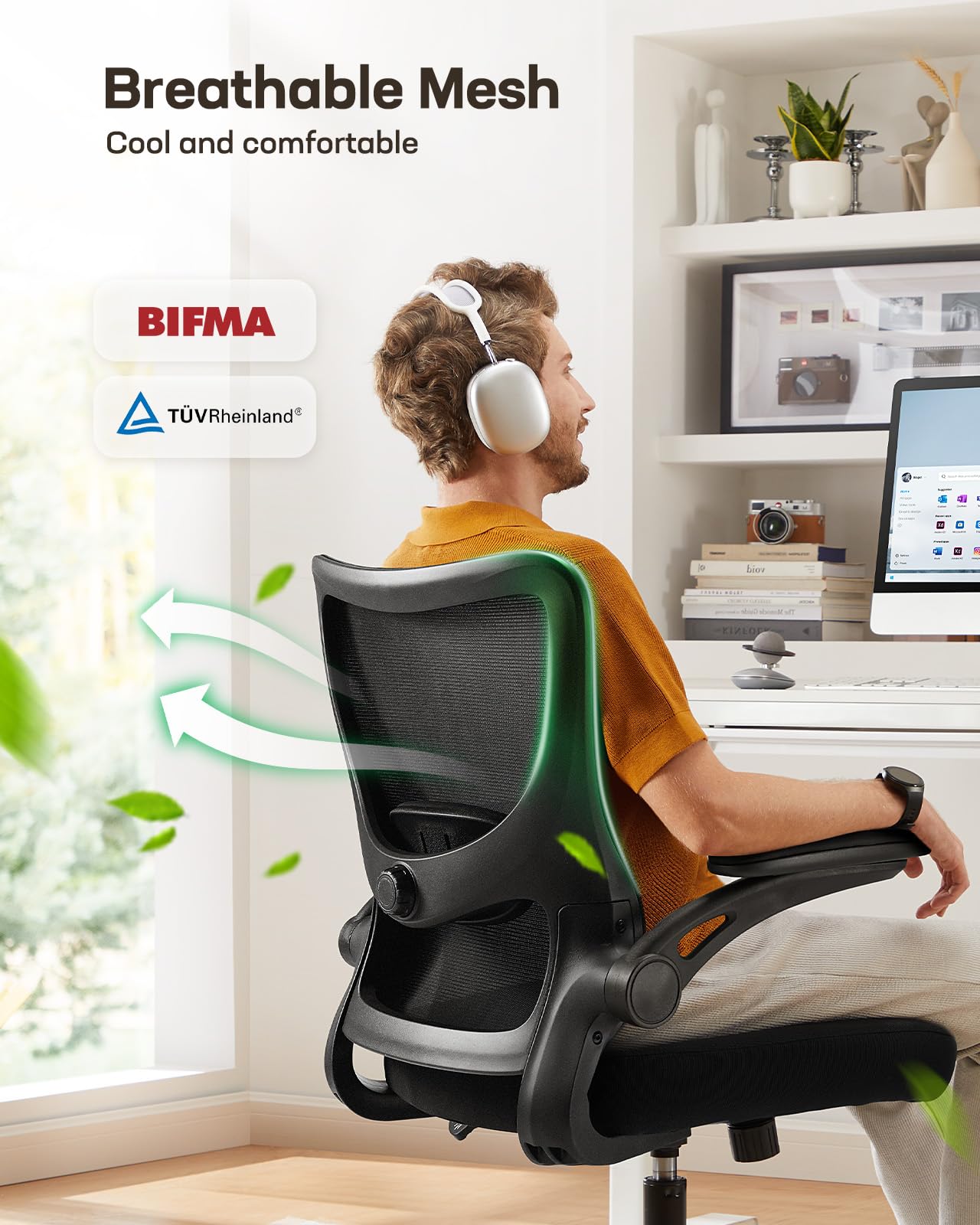 Tall Drafting Chair with Lumbar Support and Adjustable Footrest