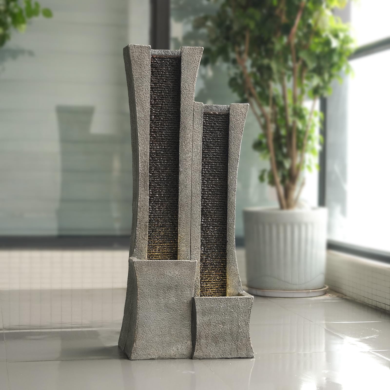 Modern Outdoor Water Fountain Indoor Cascading Floor-Standing Fountains