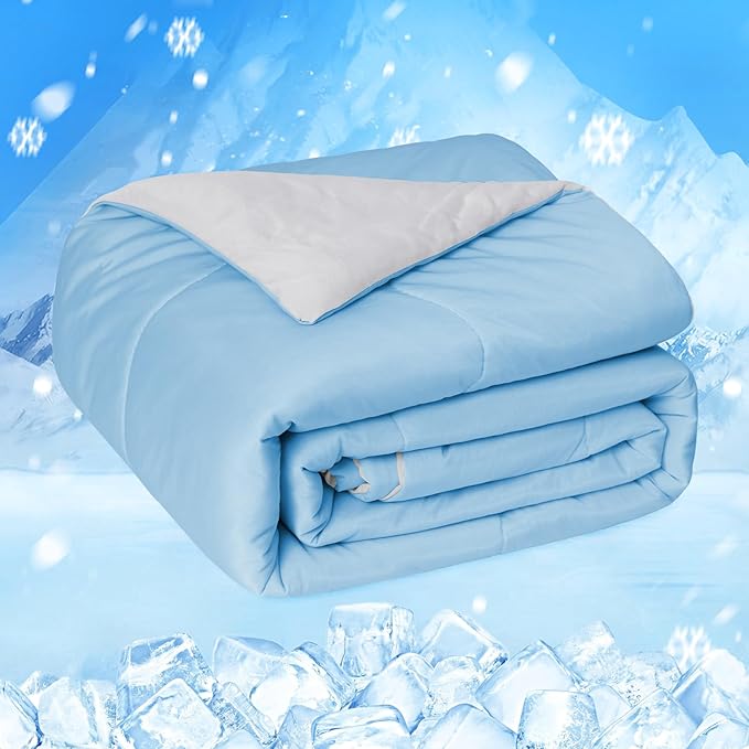 Cooling Comforter Japanese Double-Sided Cold Tech Fabric Cooling Blanket for Night