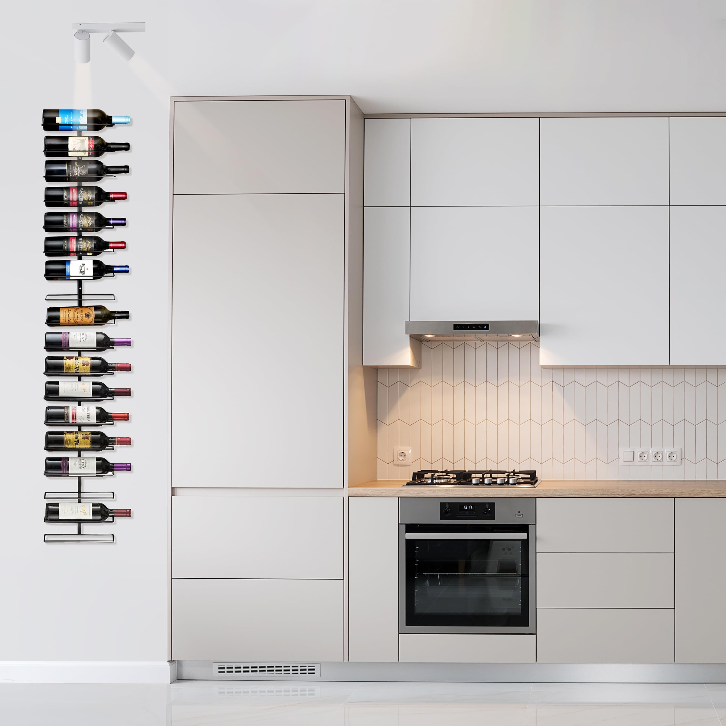 Wall Mount Wine Rack (Holds 9 Bottles) - Wine Rack Wall Mounted
