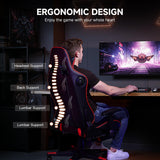 Gaming Chair with Bluetooth Speakers - Ergonomic Office Chair with Footrest