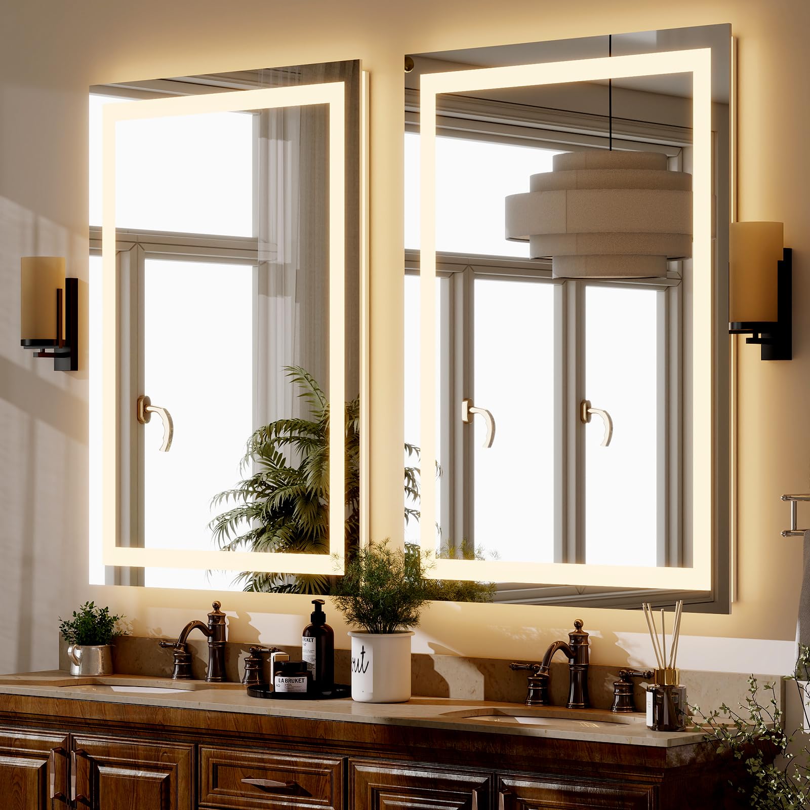 26x38 LED Bathroom Mirror - Dimmable Front & Backlit Vanity Mirror