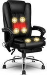 6-Point Massage Executive Office Chair with Heating and Footrest