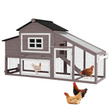 GUTINNEEN Chicken Coop Mobile Outdoor Chicken House Hen Coop with Wheels Nesting Box, Poultry Cage Duck House with Run(Blown)