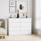 4 Drawer Dresser, White Dresser Modern Storage Chest of Drawers 23.6L x 15.7W x 31.5H in