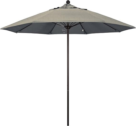 California Umbrella Venture Series Push Open Commercial Patio Umbrella, 9' Round, Sunbrella, ALTO908117-5416, Aruba