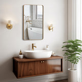 Plastic Medicine Cabinet with Beveled Edge Mirror Door and Round Corner Metal Frame