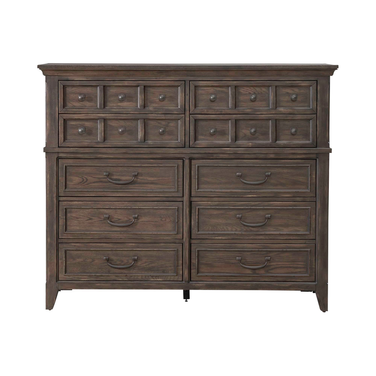 Furniture Paradise Valley 10 Drawer Chesser - Saddle Brown